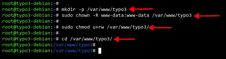 Create TYPO3 Installation directory
