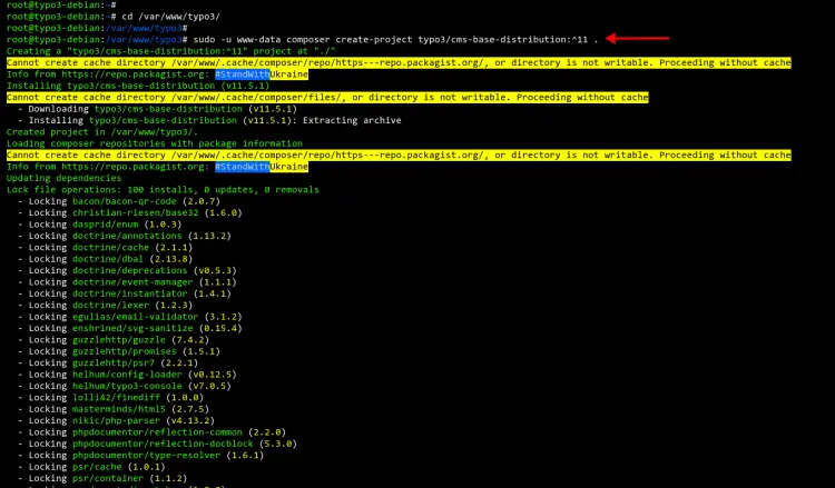 Download and Install TYPO3 CMS with Composer