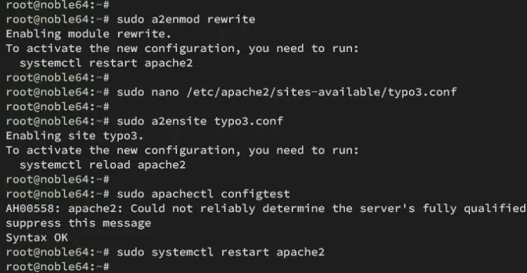 setup apache