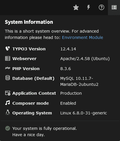 system info
