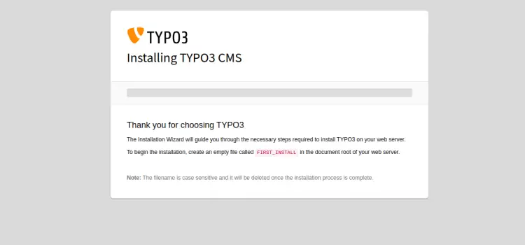 Typo3 installation