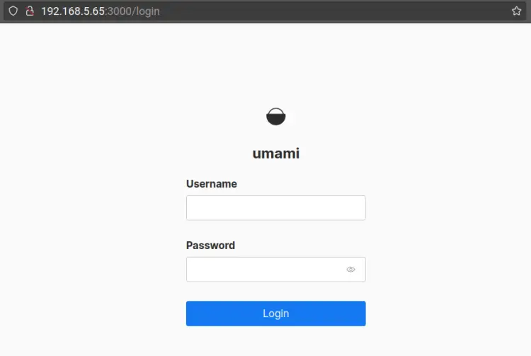 login page