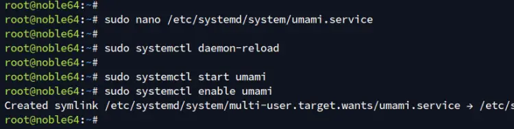 systemd umami