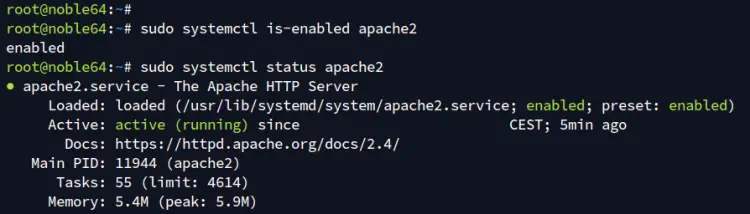 check apache2