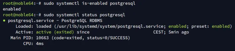 check postgresql