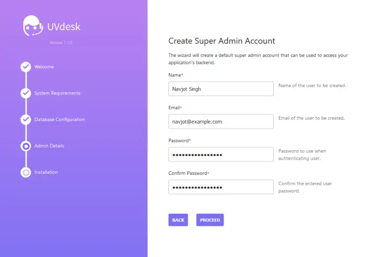 UVDesk Super Administrator Screen