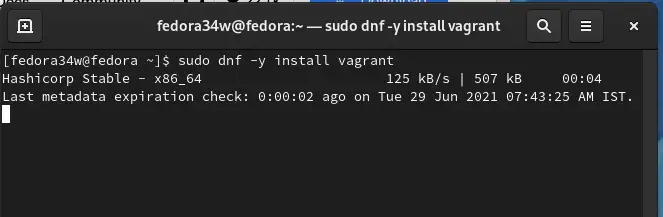 Installing vagrant