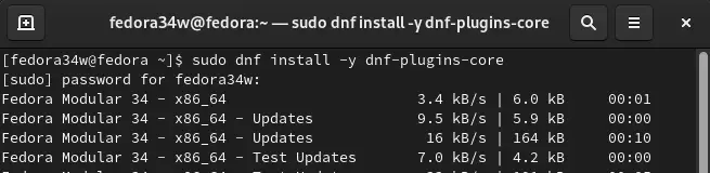 installing dnf-plugins-core