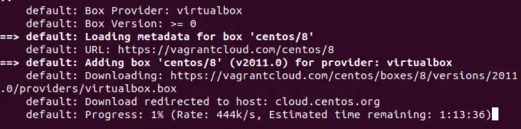 Creating CentOS VM using Vagrant