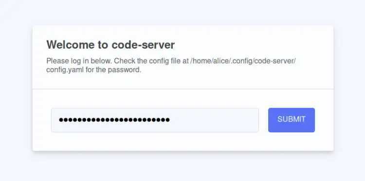 login to code server