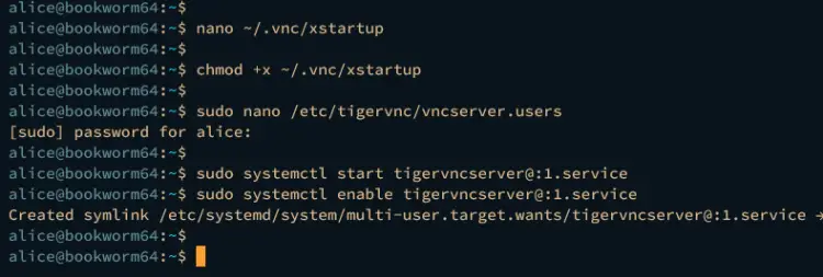 configure vnc server