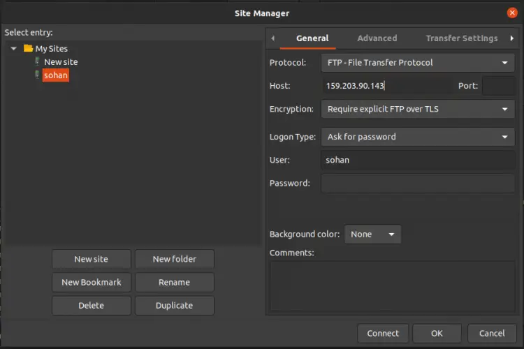 Access FTP over SSL/TLS