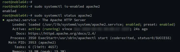 check apache web server