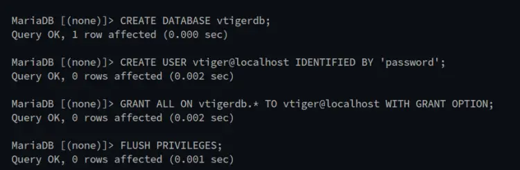 create database