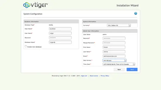 System configuration