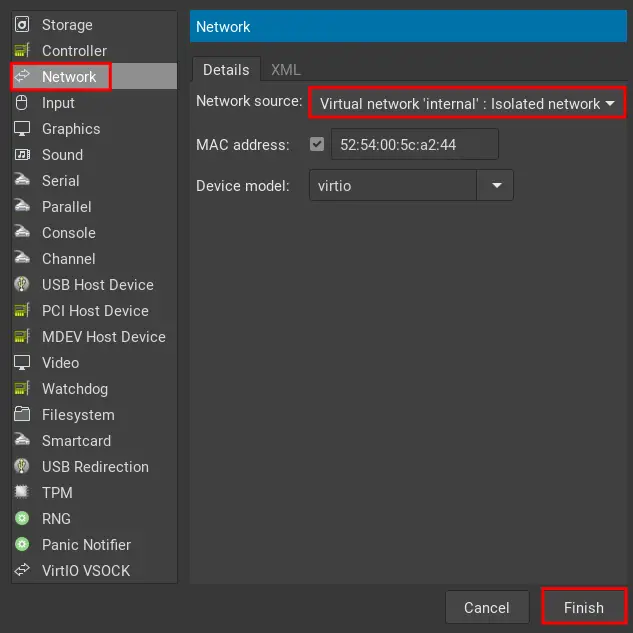 Add second network interface