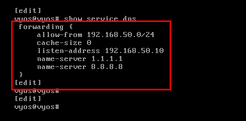 show dns configuration