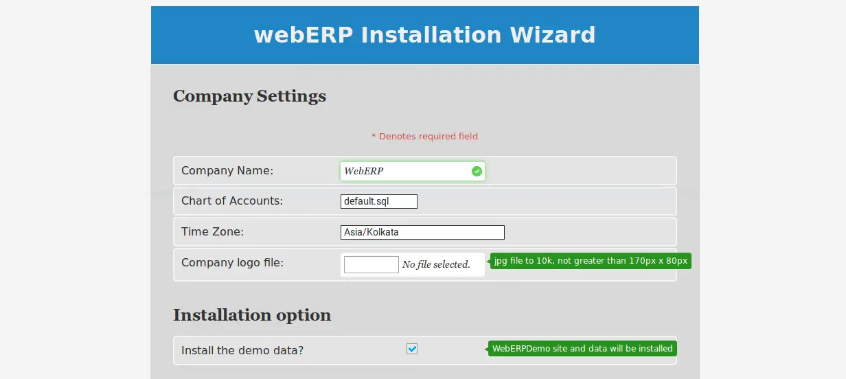 weberp installer