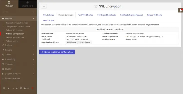 SSL Certificate details