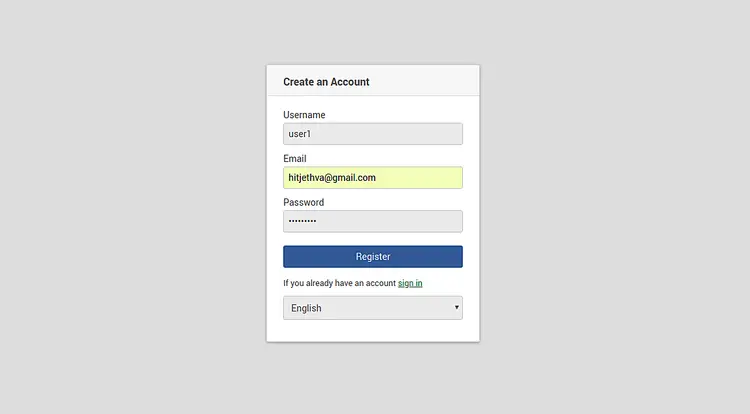 Create an account