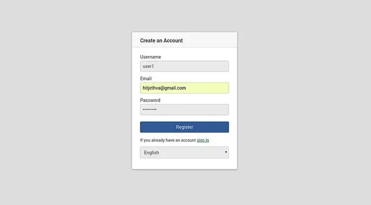Create an account