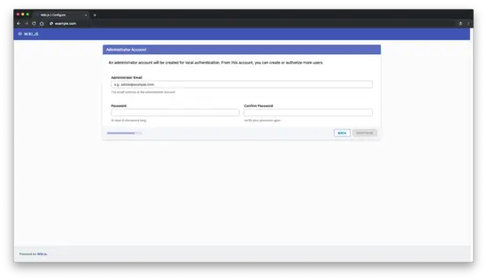 Create an admin account