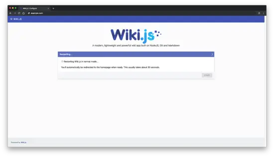 Wiki.js homepage