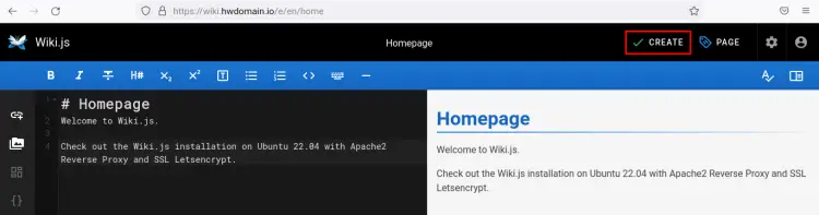 edit homepage wiki.js