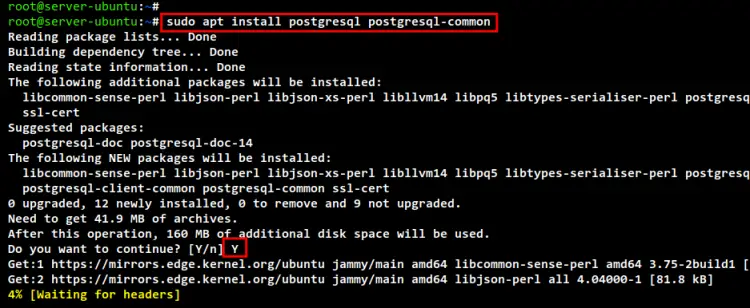 install postgresql