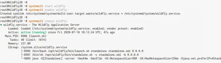 Start WildFly as a Systemd Service