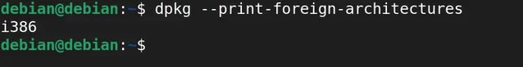 Check that the i386 architecture has been added