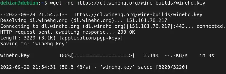 download the key