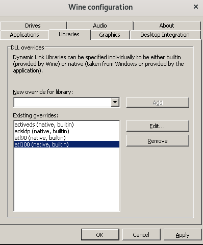 select desired DLL