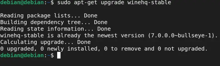 Updating Wine