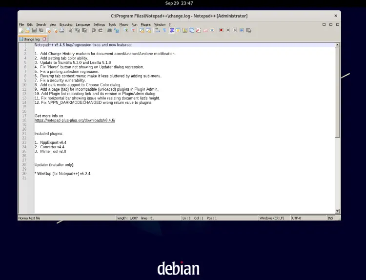 You should now see the Notepad window.