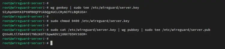 generate server key pair