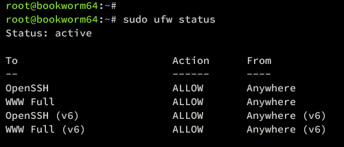 verify ufw
