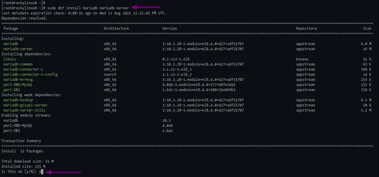 Install MariaDB Database Server