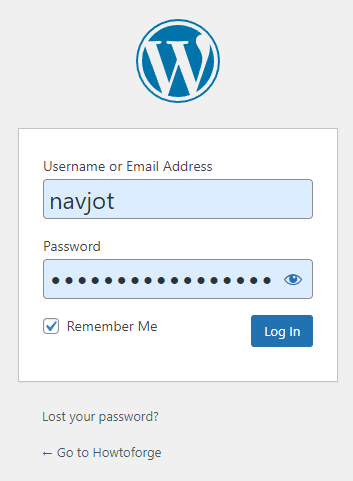 WordPress Login Page