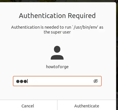 Authenticate as admin