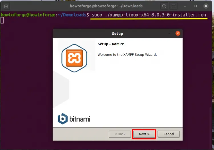 Run XAMPP Installer