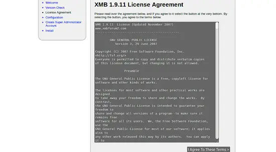 Accept license agreement