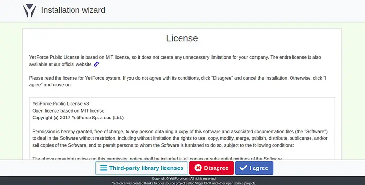 YetiForce License