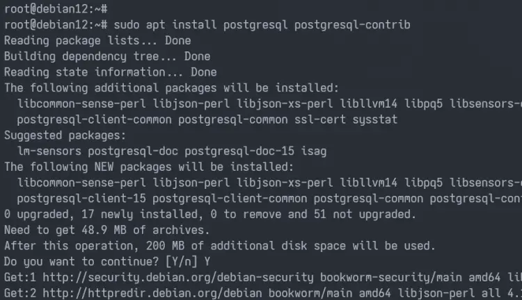 install postgresql