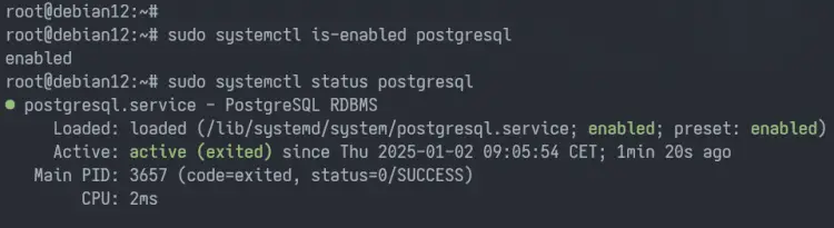 check postgresql server