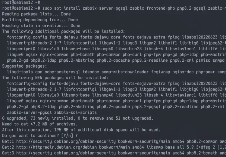 install zabbix