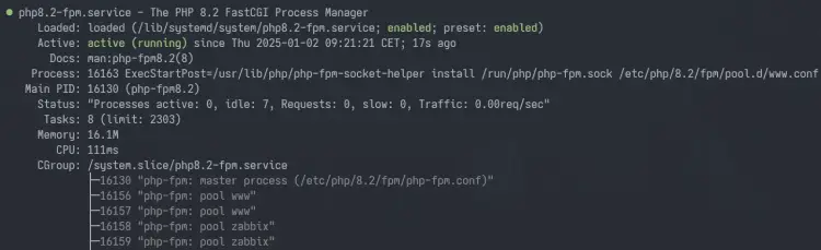php-fpm is running