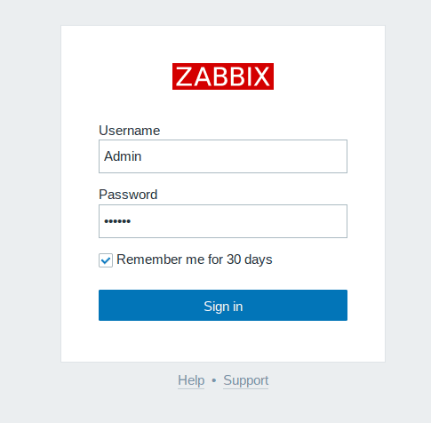 login page