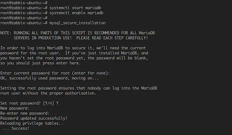 Configure MariaDB