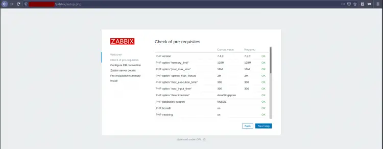 Zabbix Check System Rquirements